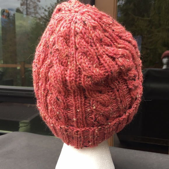 Hand Knit Cabled Beanie/Hat - Picture 2 of 3